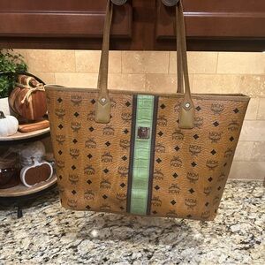 MCM Cognac Visetos Shoulder Bag. Authentic!